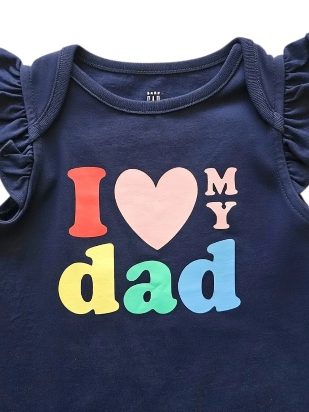 Baby GAP “I Love My Dad” Ruffle Sleeve Bodysuit and Shorts Set